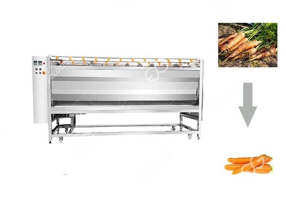 중국 당근 씻기와 껍질을 벗김은 식물성 세탁기 상업적인 세륨/ISO를 일렬로 세웁니다 협력 업체