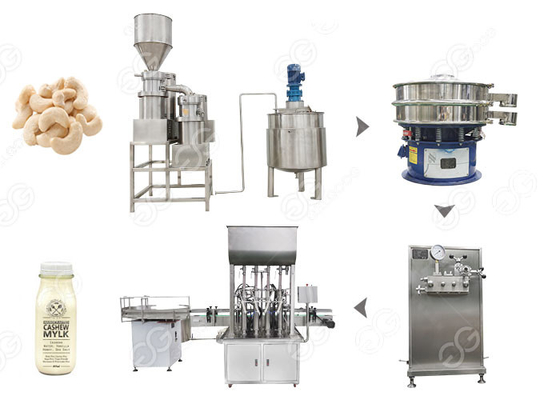 중국 GELGOOG 캐슈 아몬드 핵심 우유 생산 라인 100 - 500 킬로그램 / Ｈ 협력 업체